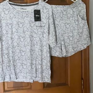 NWT Disney Mickey Mouse Pajama Set - Ladies Medium